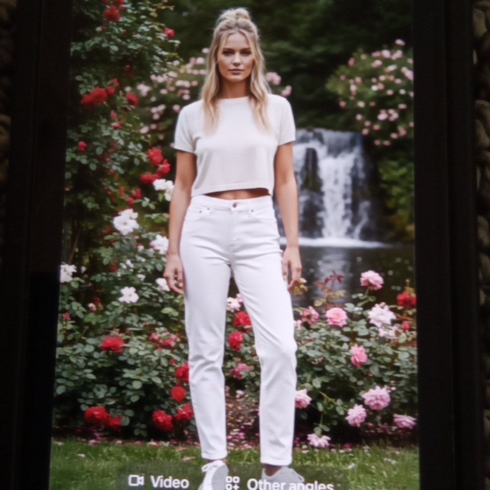 Citizens Of Humanity Isola Slim White Jeans Organic Cotton Viscose Womens 25